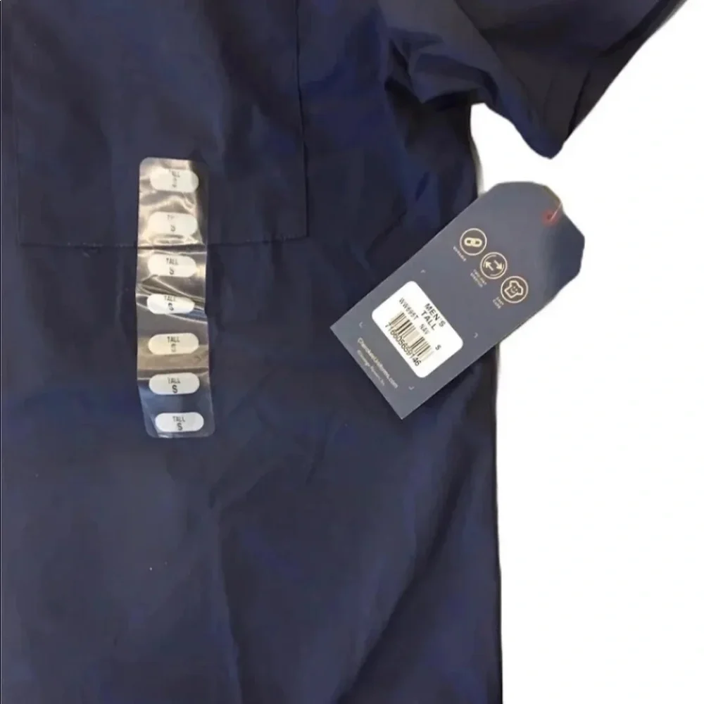NEW Scrubs Navy Blue Cherokee Top Professionals  Uniform Unisex Men Women S Tall